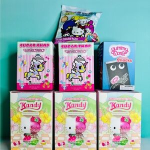 Sanrio and Tokidoki and Yummy World Blind Boxes Set of 7